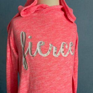 X Girls Med 10-12 FIERCE long sleeve hooded shirt